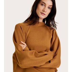 ISO - ALALA Phoebe Mock Neck in Khaki, SMALL